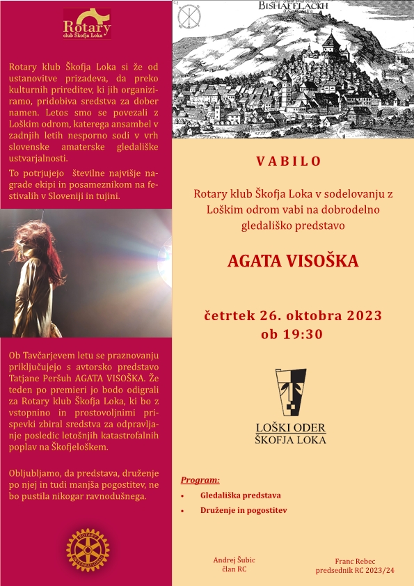 Vabilo - AGATA VISOŠKA